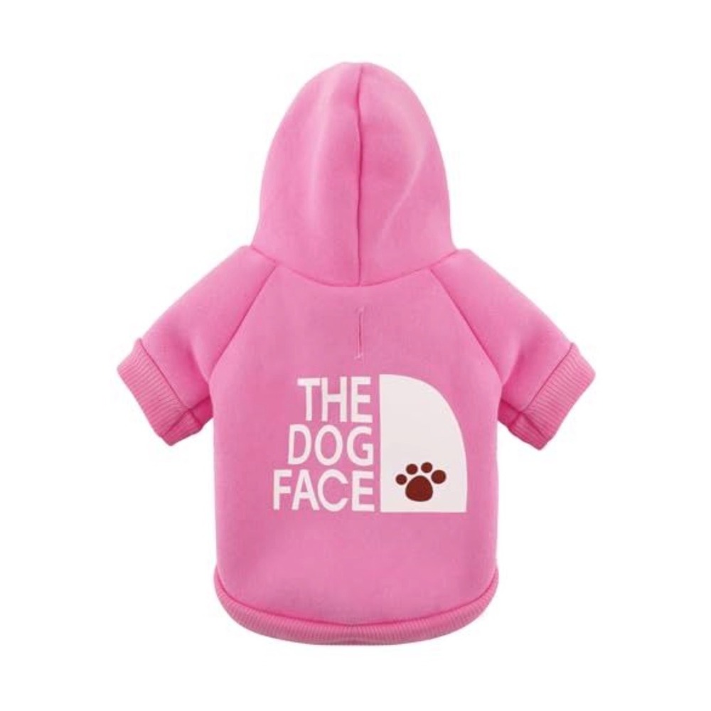 Paiatite Pink The Dog Face Pet Hoodie Small Dog Sweatshirt XS Chihuahua Pink
